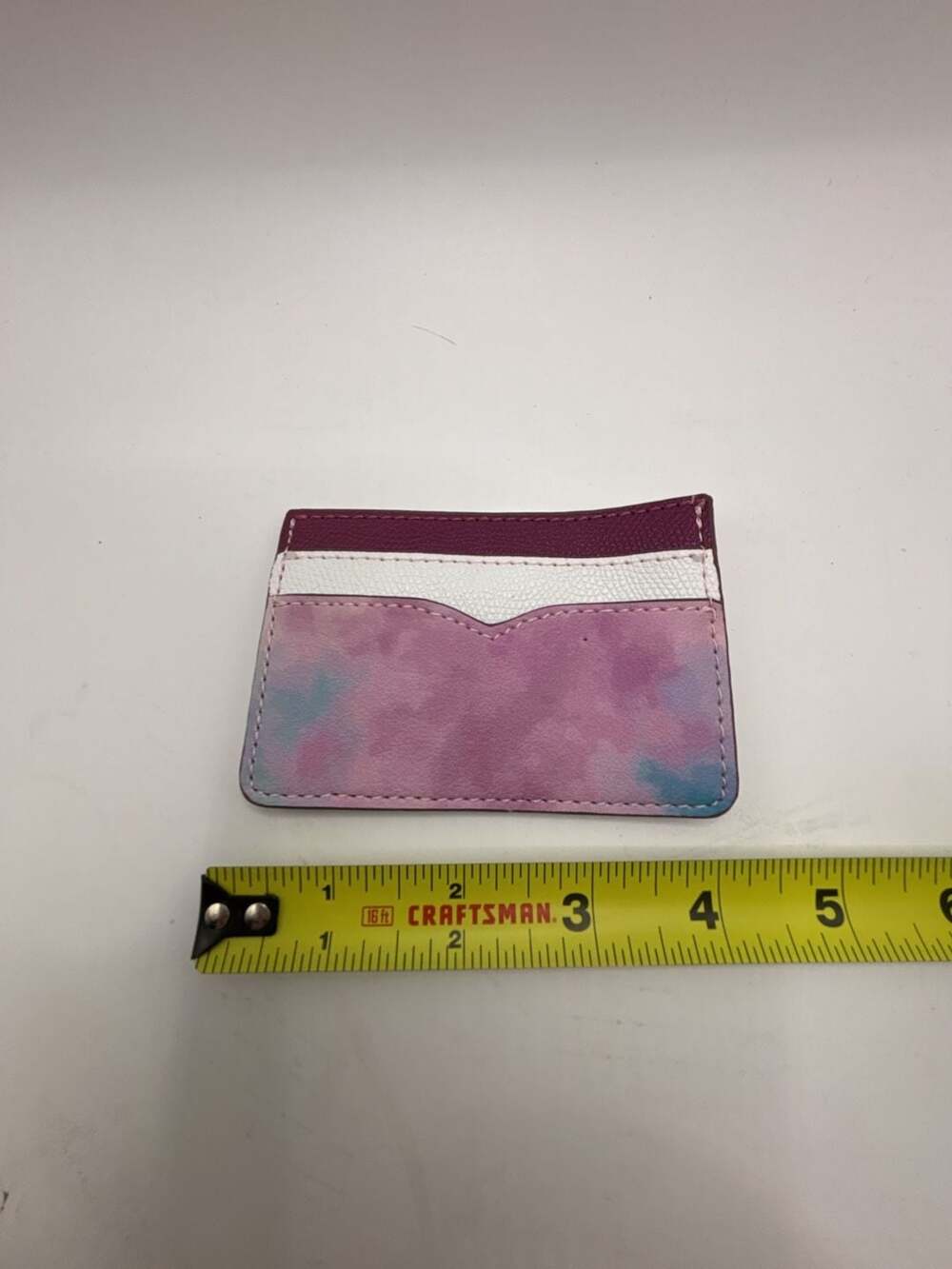 Cute Petal Card Case Light Raspberry Multi Leather